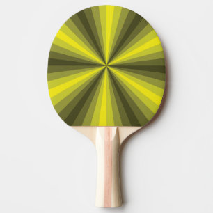 Optische Täuschung Gelber Ping-Pong-Schläger Tischtennis Schläger