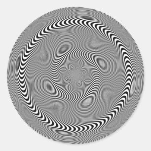 Optische Täuschung - Hypnose leicht gemacht Runder Aufkleber