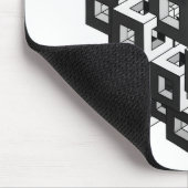 Optische Täuschung Isometrisches Würfelmuster Graf Mousepad (Ecke)