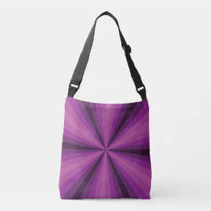 Optische Täuschung Lila All-Over-Print-Tasche Tragetaschen Mit Langen Trägern