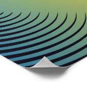 optische Täuschung, lineare Kreise, nahtloses Must Poster (Ecke)