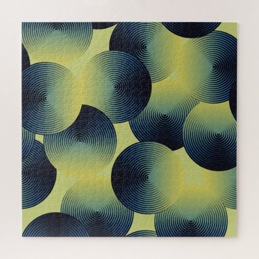 optische Täuschung, lineare Kreise, nahtloses Must Puzzle (Horizontal)