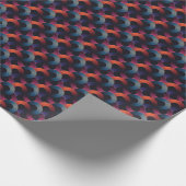 optische Täuschung: Linearringe aus Metall. Geschenkpapier (Ecke)