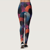 optische Täuschung: Linearringe aus Metall. Leggings (Rückseite)