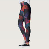optische Täuschung: Linearringe aus Metall. Leggings (Links)