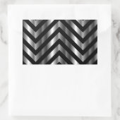 Optische Täuschung mit Metallstangen und Zickzackl Rechteckiger Aufkleber (Tasche)