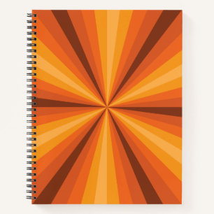 Optische Täuschung Orange Spiralblock Notizbuch