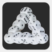 optische Täuschung Quadratischer Aufkleber (Vorderseite)