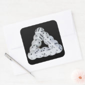 optische Täuschung Quadratischer Aufkleber (Umschlag)