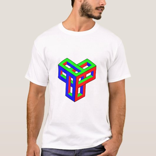 Optische Täuschung RGB-Blöcke T-Shirt (Vorderseite)