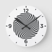 Optische Täuschung Runde Wanduhr (Vorderseite)