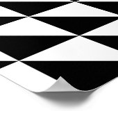optische Täuschung schwarz Poster (Ecke)