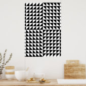 optische Täuschung schwarz Poster (Küche)