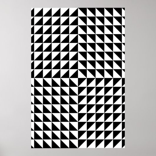 optische Täuschung schwarz Poster (Vorne)