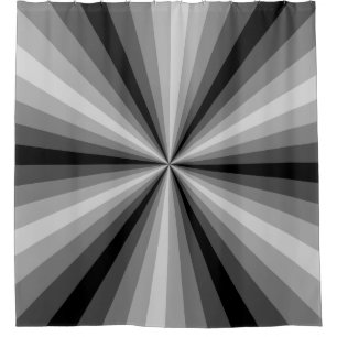 Optische Täuschung Schwarzer Duschvorhang