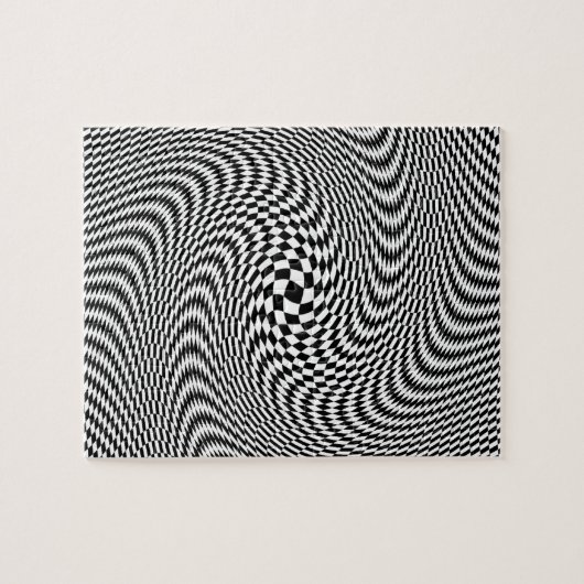 Optische Täuschung Schwarzweiss Puzzle (Horizontal)