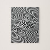 Optische Täuschung Schwarzweiss Puzzle (Vertikal)