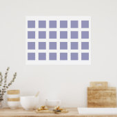 Optische Täuschung verschwindende Punkte Hellblau Poster (Küche)