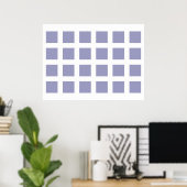Optische Täuschung verschwindende Punkte Hellblau Poster (Heimbüro)