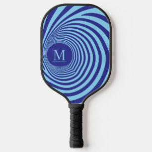 Optische Täuschung Vortex Monogramm Blaue Schattie Pickleball Schläger