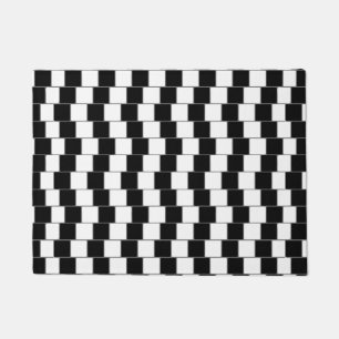 Optische Täuschung zeichnet Quadrat-Schwarzes Fußmatte