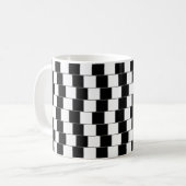Optische Täuschung zeichnet Quadrat-Schwarzes Kaffeetasse (Vorderseite Links)
