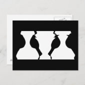 optische Täuschungskarte für Vögel oder Vasen Postkarte (Vorne/Hinten)