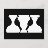 optische Täuschungskarte für Vögel oder Vasen Postkarte (Vorderseite)