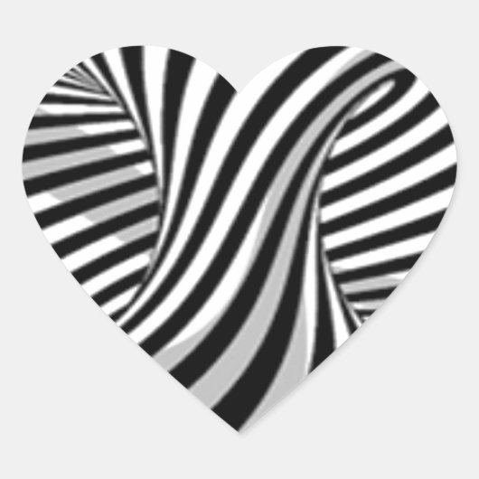 optische Tricks Herz-Aufkleber (Vorderseite)