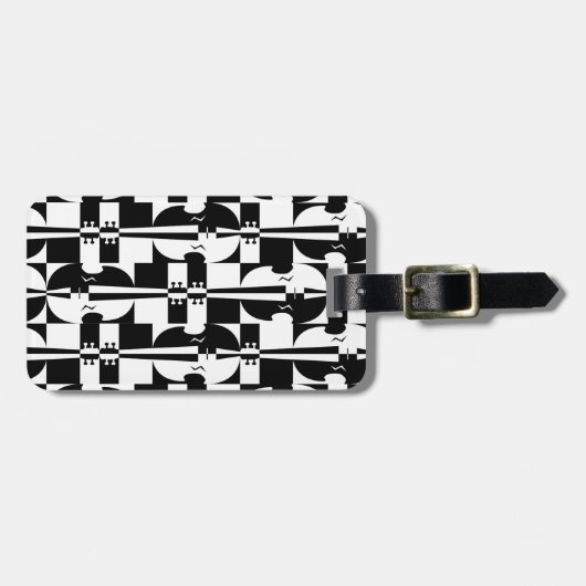 Optische Violinen-Illusion Gepäckanhänger (Vorderseite horizontal)