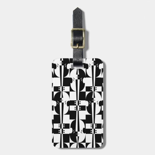 Optische Violinen-Illusion Gepäckanhänger (Vorderseite vertikal)