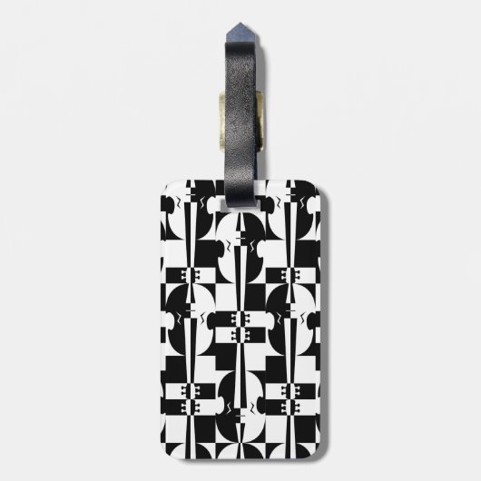 Optische Violinen-Illusion Gepäckanhänger (Rückseite vertikal)