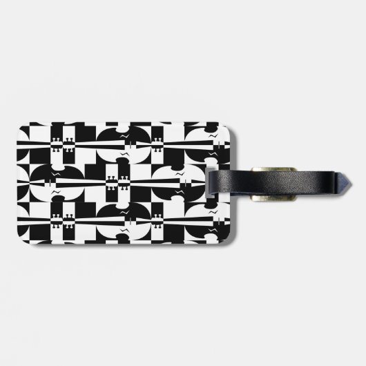 Optische Violinen-Illusion Gepäckanhänger (Rückseite horizontal)