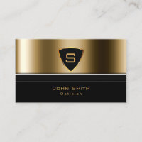 Optische Visitenkarte für Luxury Gold Monogram