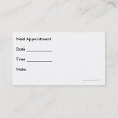 Optische Visitenkarten Terminkarte (Rückseite)