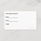 Optische Visitenkarten Terminkarte (Rückseite)