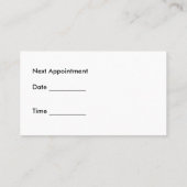 Optische Visitenkarten Terminkarte (Rückseite)