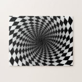Optische Vortex-Illusion in Schwarzweiß Puzzle (Horizontal)