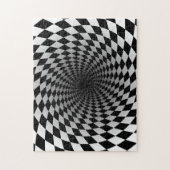 Optische Vortex-Illusion in Schwarzweiß Puzzle (Vertikal)