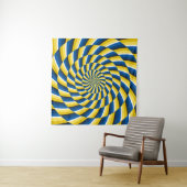 Optischer Bewegungs-Illusion Vintager Hintergrund. Wandteppich (Beispiel)
