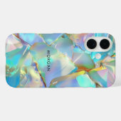 Optischer Hintergrund und schwarzer Name Case-Mate iPhone Hülle (Rückseite (Horizontal))