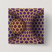 Optischer Illusionstrick Zeichnend Drehbewegung Button (Vorderseite)