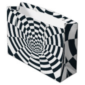 Optischer Illusionstunnel Große Geschenktüte (Rückseite Schrägansicht)