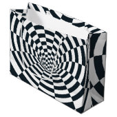 Optischer Illusionstunnel Große Geschenktüte (Vorderseite Schrägansicht)
