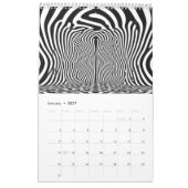 Optischer Illusionstunnel - Hypnotisches Schwarz u Kalender (Jan 2027)