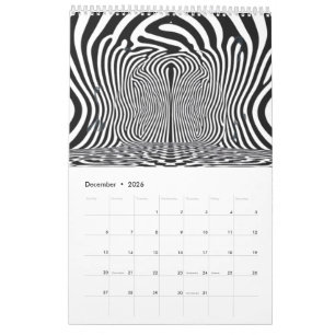 Optischer Illusionstunnel - Hypnotisches Schwarz u Kalender
