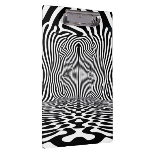 Optischer Illusionstunnel - Hypnotisches Schwarz u Klemmbrett (Rechts)