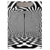 Optischer Illusionstunnel - Hypnotisches Schwarz u Klemmbrett (Vorderseite)