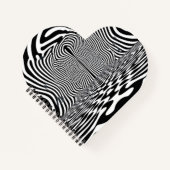 Optischer Illusionstunnel - Hypnotisches Schwarz u Notizblock (Vorderseite)