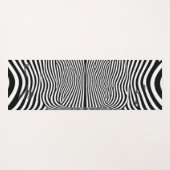 Optischer Illusionstunnel - Hypnotisches Schwarz u Yogamatte (Rückseite (Horizontal))